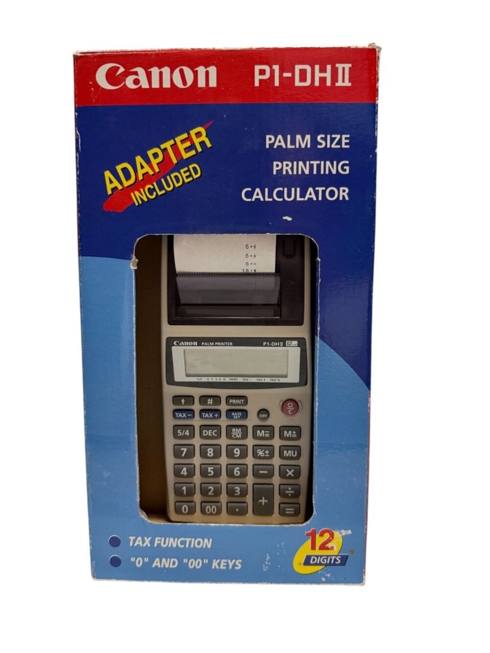 Canon P1-DH II Palm Size 12-Digit Printing Calculator Adapter Included Works